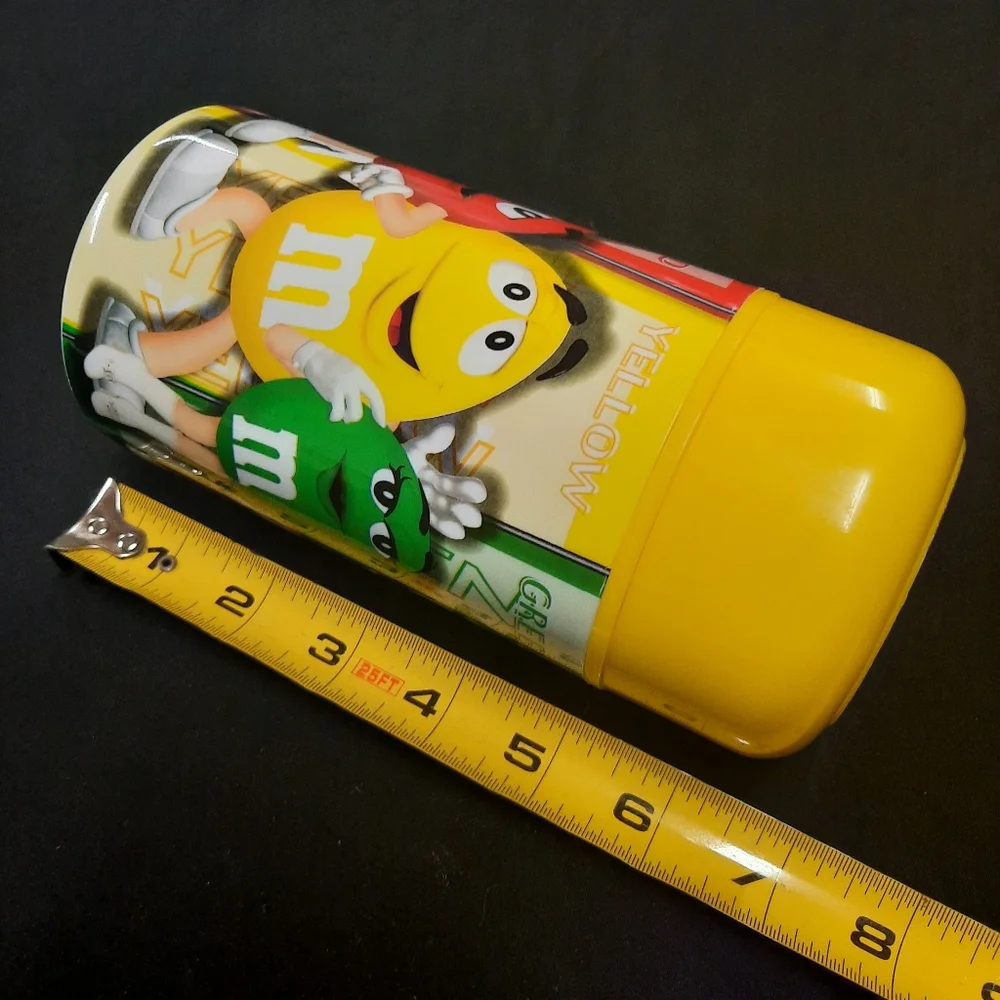 M&M's Vintage 2002 Insulated Canister Fun Character Mug with Handle Yellow Candy